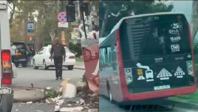 SON DƏQİQƏ! 18 metrlik &ldquo;BakuBus&rdquo; avtobusu qəzaya uğradı -  Xəbər şəkili