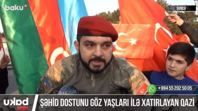 Şəhid dostunu g&ouml;z yaşları ilə xatırlayan qazi - 