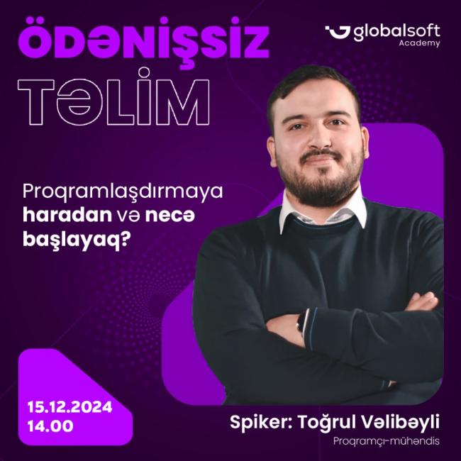 Proqramlaşdırmaya həvəsi olanlar üçün ÖDƏNİŞSİZ SEMİNAR! Xəbər şəkili